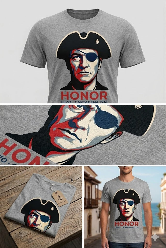 HONOR – Camiseta de Blas de Lezo | Cartagena de Indias 1741